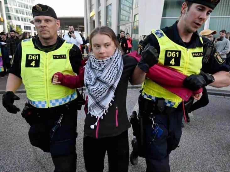 Detienen a Greta Thunberg en protestas a favor de Palestina