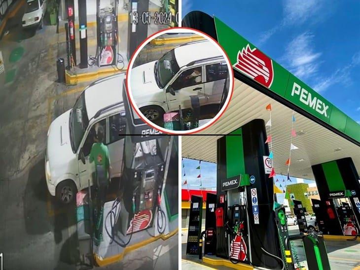 Captan a sujeto que cargó gasolina en Xalapa, ¡y se fue sin pagar! (+Video) 