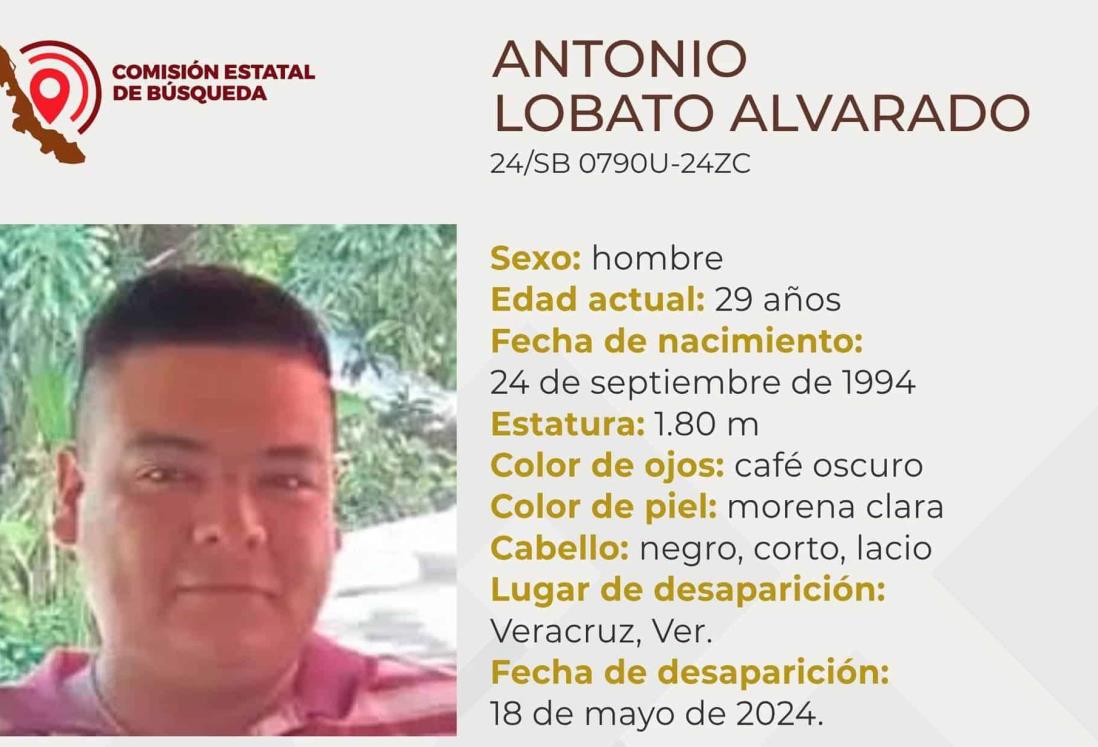 Antonio Lobato Alvarado tiene más de una semana que desapareció de Veracruz