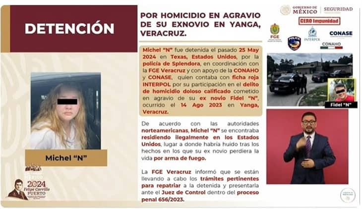 FGE busca repatriar a exreina de belleza Michel “N”, presunta asesina de Fidel González en Yanga 