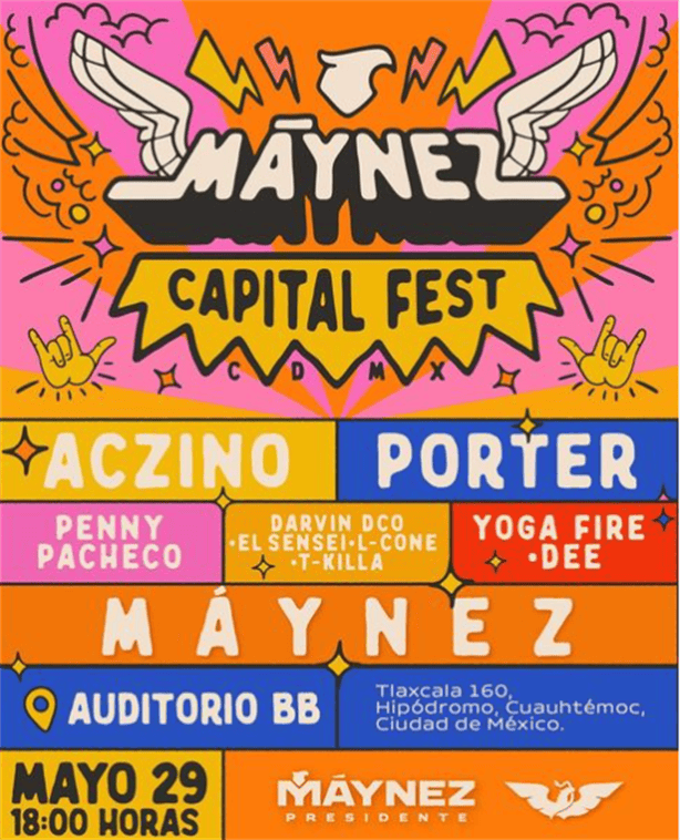 Máynez Fest será en CDMX, así puedes conseguir boletos para los conciertos