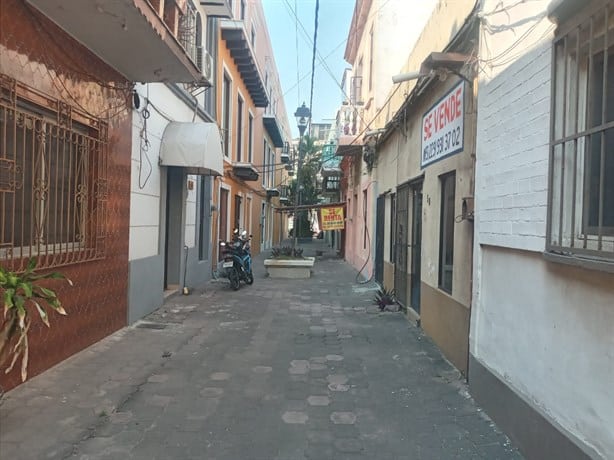 Sin vida callejones del Centro Histórico de Veracruz