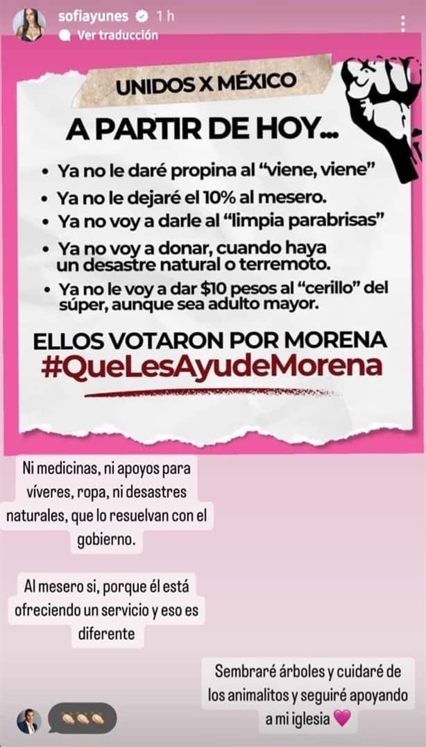 ¿Clasista?; critican a Sofía Yunes por esta razón