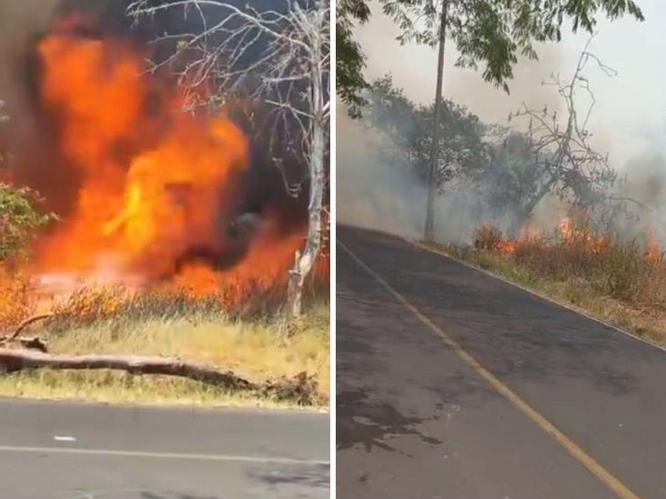 Incendio de maleza en La Estanzuela causa alarma en Fraccionamiento Las Minas