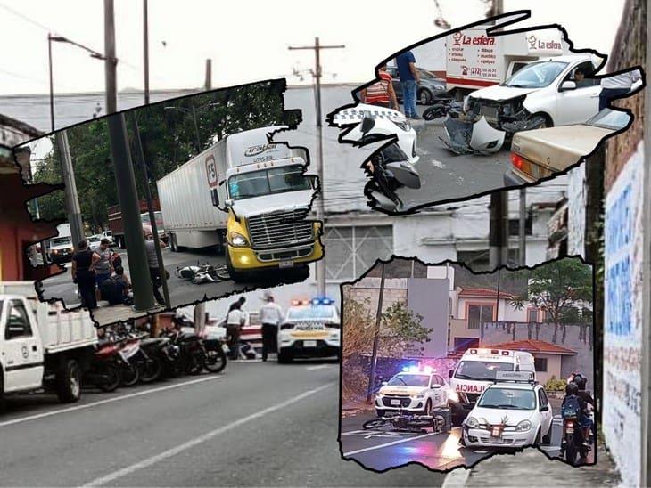 ¡3x1 de accidentes en Orizaba! En todos hay motociclistas