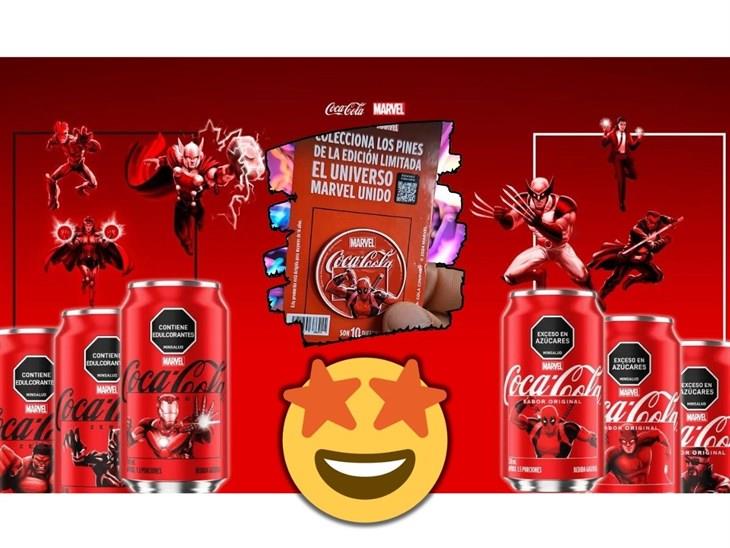 Coca Cola lanza pines con personajes Marvel, así puedes conseguirlos