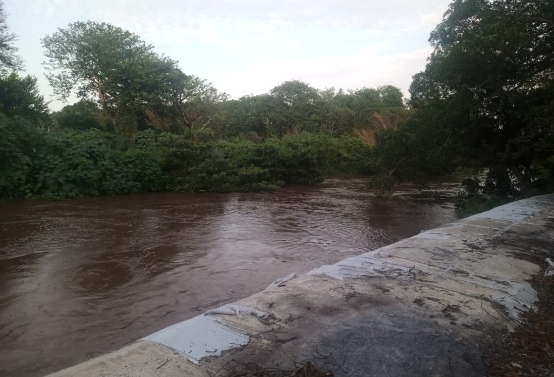 Tras lluvias en Veracruz crece el río Jamapa; lo tienen bajo vigilancia | VIDEO