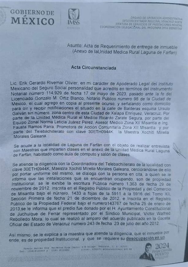 Desalojan a estudiantes de Telebachillerato en Juchique de Ferrer; ¿cuál es el motivo?