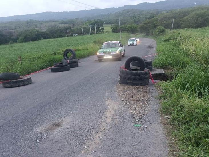 Se forma socavón en carretera Xalapa-Alto Lucero ¡Maneja con cuidado!