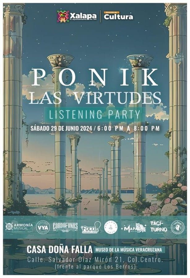 Ponik anuncia el lanzamiento de su nuevo EP Las Virtudes hoy 29 de junio en Casa Doña Falla