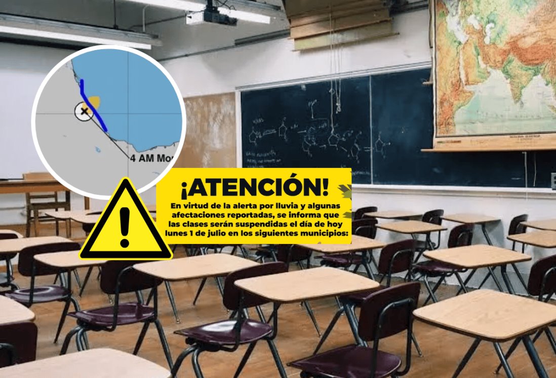 Cancelan clases en estos municipios de Veracruz por la depresión tropical Chris este 01 de julio