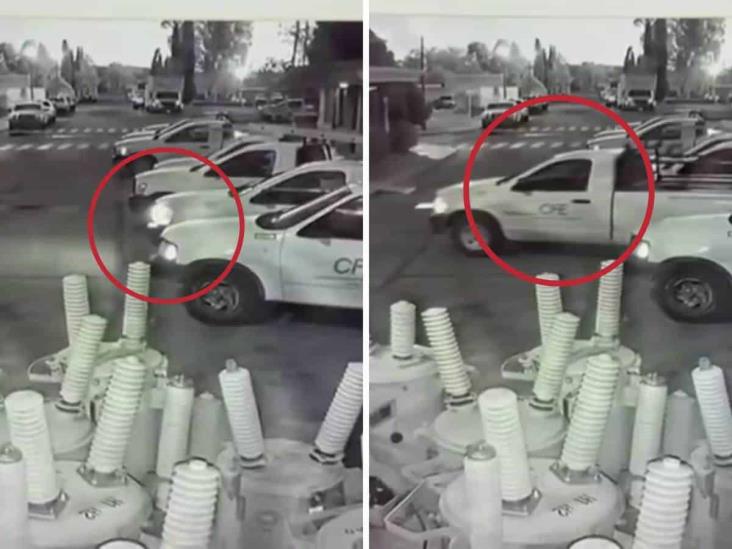 ¡De miedo! Captan supuesto fantasma en camioneta de CFE (+Video)