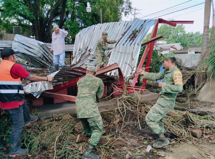 Despliegan plan DN-III-E por emergencia en cuatro municipios de la zona norte de Veracruz 