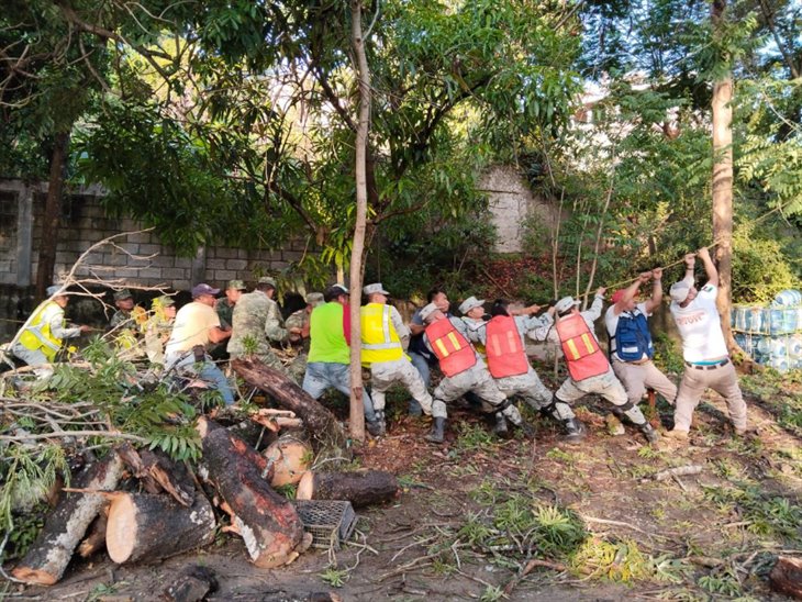 Despliegan plan DN-III-E por emergencia en cuatro municipios de la zona norte de Veracruz 