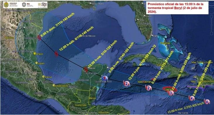 Huracán Beryl podría llegar al Golfo de México el viernes 5 de julio: meteorólogos