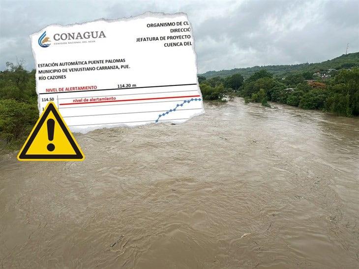 Nivel del río Cazones sigue en aumento; en alerta por desbordamiento