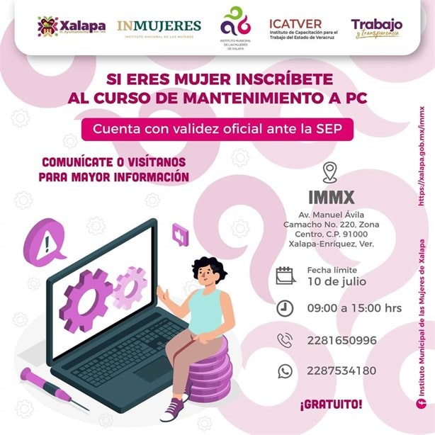 Oficios no tradicionales para mujeres, en Xalapa, inscribete 