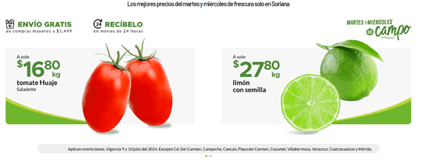 Miércoles del campo en Soriana: estas son las ofertas para hoy 10 de julio ¡aprovecha!