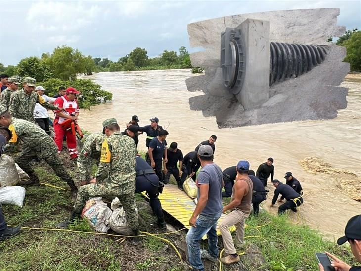 Robo de charnela en muro de Río Cazones incrementó riesgo de inundación en Poza Rica