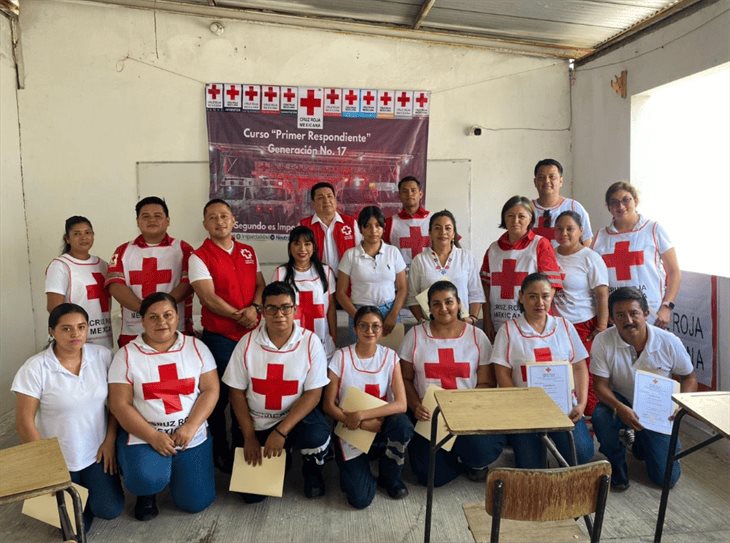 Finaliza capacitación de Primer Respondiente en la Cruz Roja de Misantla