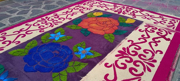 Celebración anual en Xico Veracruz con alfombra artesanal