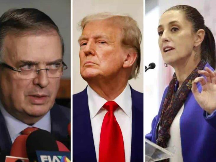 Trump arremete contra Biden y genera confusión y respuestas de Sheinbaum y Ebrard