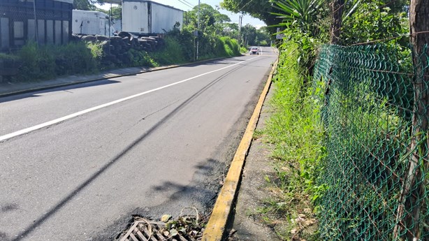 Deslave provoca grieta en la Calle 12 de la Cumbre de Tuxpango