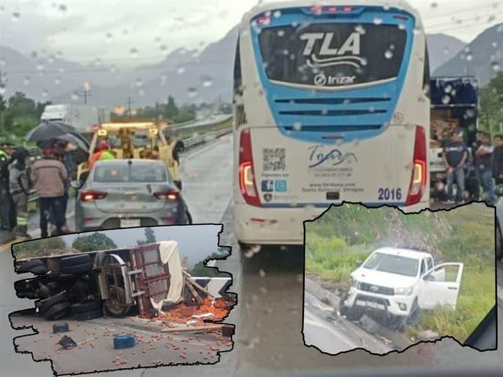 Se registran tres accidentes distintos a lo largo de la Autopista Puebla-Córdoba