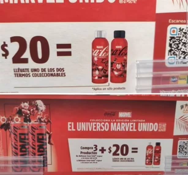 Así puedes conseguir los termos coleccionables de Marvel y Coca-Cola en OXXO