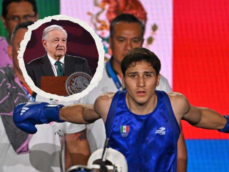 AMLO festeja actuación de boxeador Marco Verde en París 2024