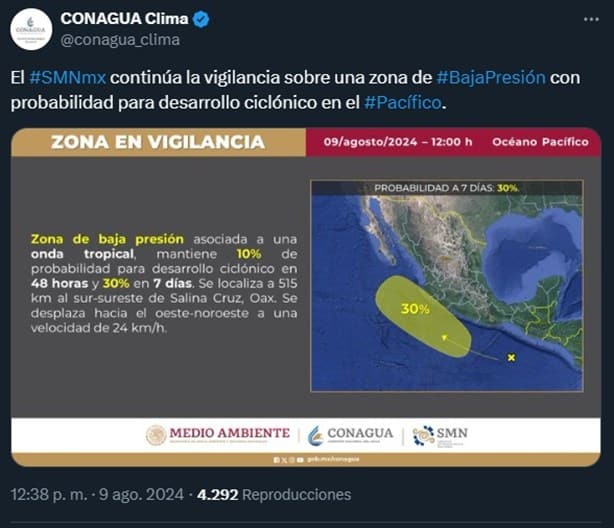 Tormenta tropical Gilma: ¿cuándo podría llegar a México y qué estados serán afectados?