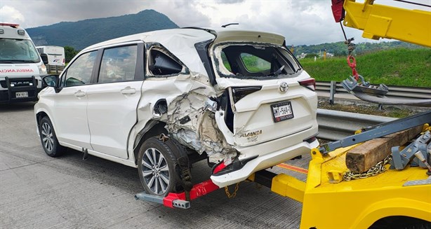 Tráiler sin frenos causa choque múltiple en la autopista Orizaba-Córdoba