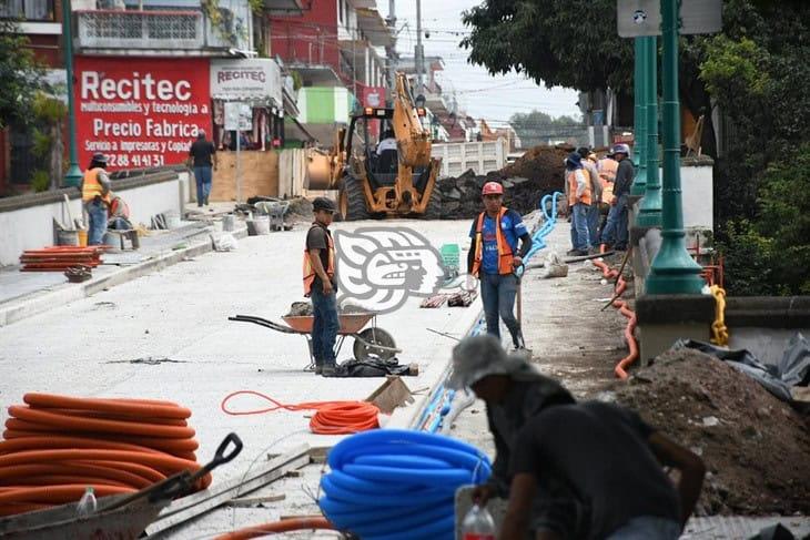 Obra en la calle Lucio de Xalapa se entregará antes de tiempo, asegura Ahued