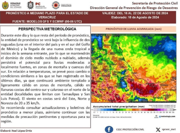 Este es el clima en Xalapa este sábado 17 de agosto