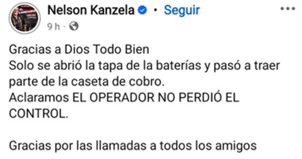 Autobús de Nelson Kanzela sufre accidente en caseta de Acayucan: ¿qué pasó? (+Video)