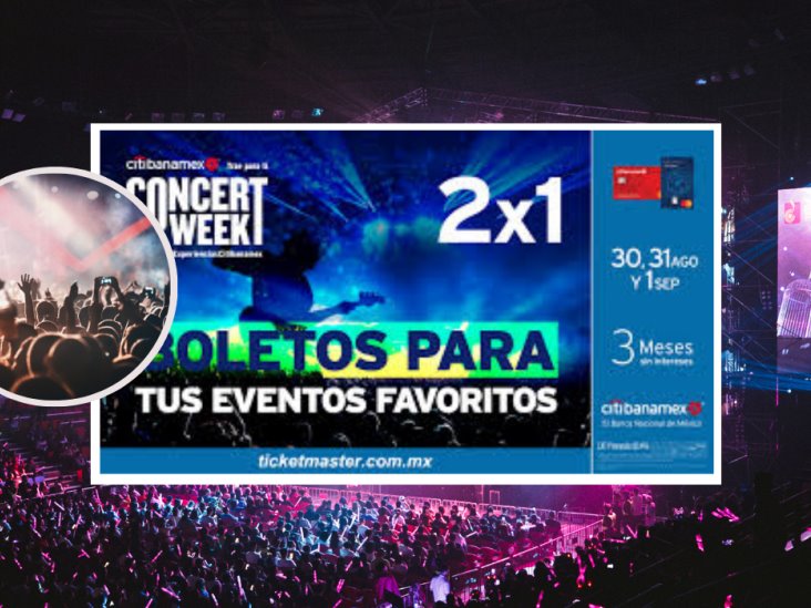 Conciertos en México con boletos al 2x1 del 29 de agosto al 2 de septiembre