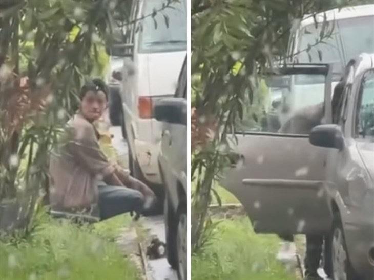 En Xalapa, sorprenden a individuo abriendo un auto y robando objetos de valor (+Video)