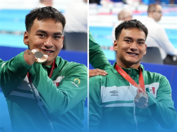 ¡Van 3! paranadador mexicano Ángel Camacho gana medalla de bronce en Juegos Paralímpicos 2024