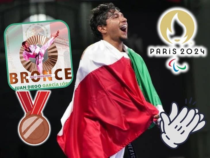 ¡Cuatro! Juan Diego García se queda con el bronce en Taekwondo en Juegos Paralímpicos 2024