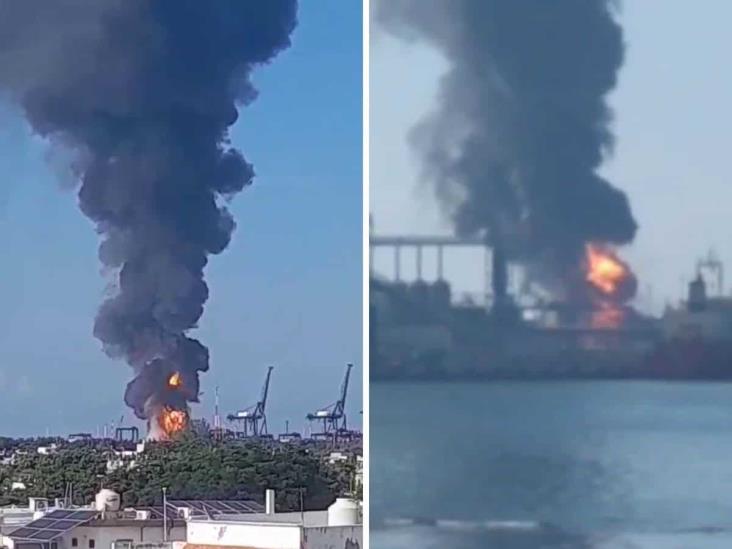 ¿Qué pasó en el puerto de Veracruz? Reportan explosión e incendio en recinto portuario (+VIDEO)