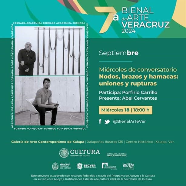 Ya viene la Jornada Académica de la 7ª Bienal de Arte Veracruz 2024; conoce las actividades