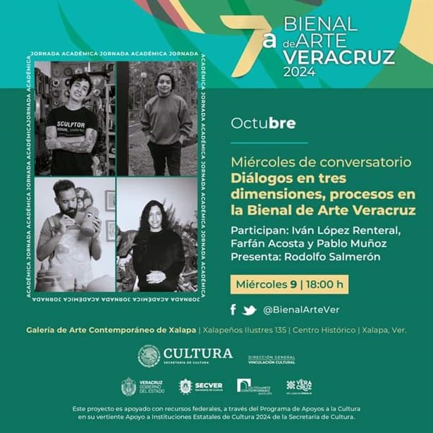 Ya viene la Jornada Académica de la 7ª Bienal de Arte Veracruz 2024; conoce las actividades