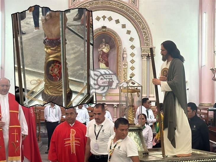 ¡Fiesta católica en Altotonga!, reciben reliquias de San Judas Tadeo