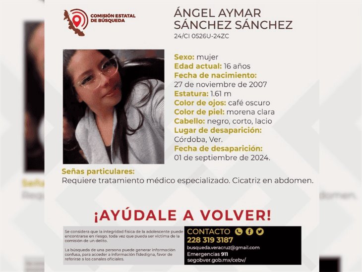 Buscan a Ángel Aymar, de 16 años, está desaparecida en Córdoba