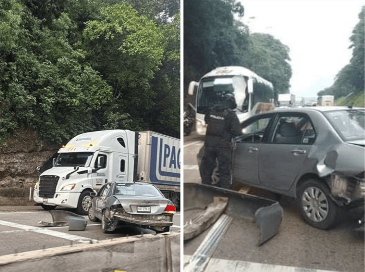 Se registra fuerte choque en la autopista Orizaba-Córdoba