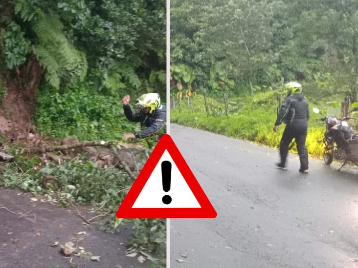 Deslizamiento en la carretera Misantla-Xalapa: Lluvias nocturnas provocan obstáculo peligroso en la curva La Z