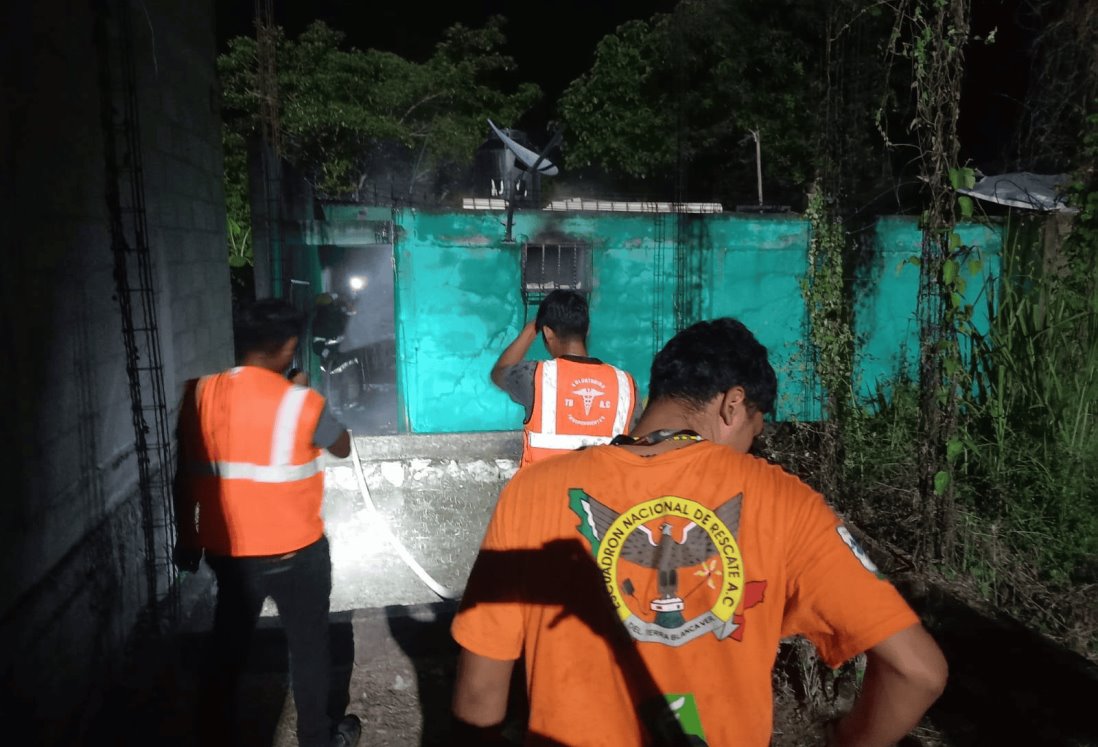 Incendio en vivienda de Tierra Blanca moviliza a equipos de emergencia: No hubo lesionados