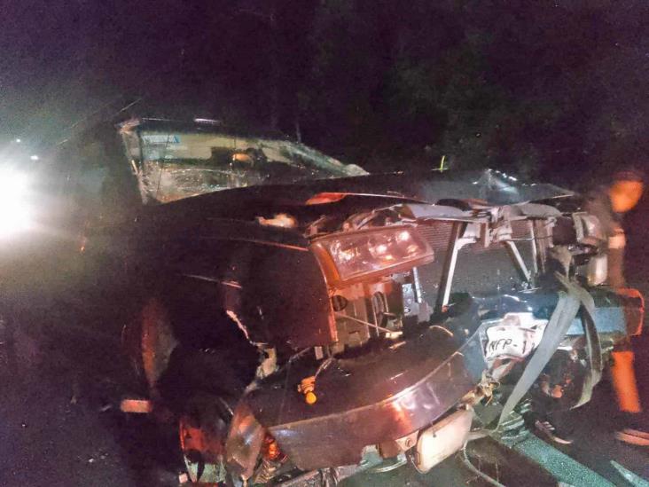 Salida de camioneta en la carretera estatal en Misantla deja un lesionado