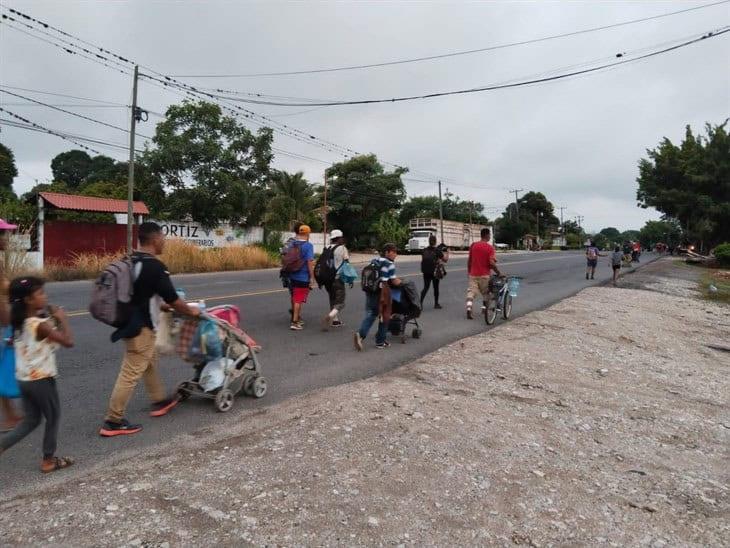 Pese a la lluvia, Caravana Migrante Jesucristo continúa su camino por Veracruz