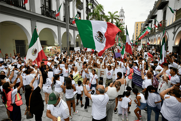 Trabajadores del Poder Judicial en Veracruz vuelven a marchar contra la Reforma Judicial